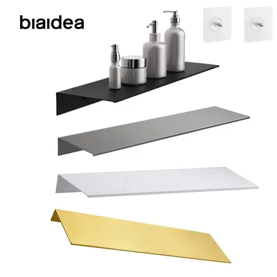 Floating Bathroom Shelves Without Drilling Storage Wall Rack Home Organizer Ledge Hardwares Cabinet Kitchen Accessories Toilet