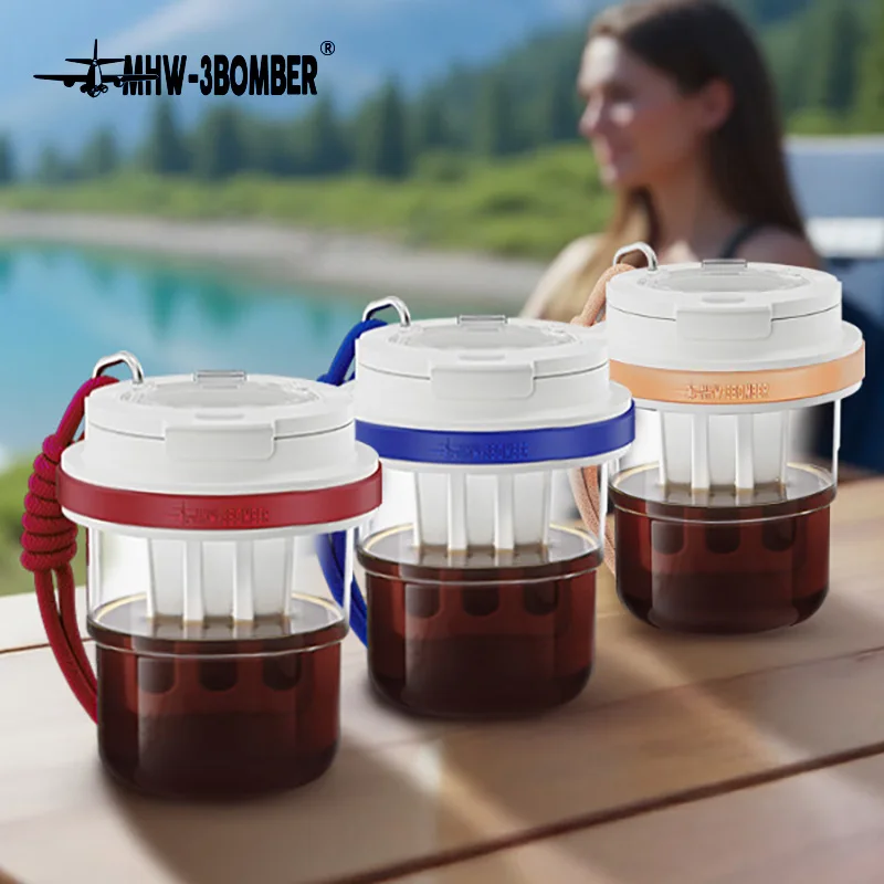 MHW-3BOMBER Cold Brew Cup 530 ml Eiskaffeemaschine Tragbares Eiskaffee-/Tee-Ei mit luftdichtem Deckel Wasserflasche Reisebecher Image