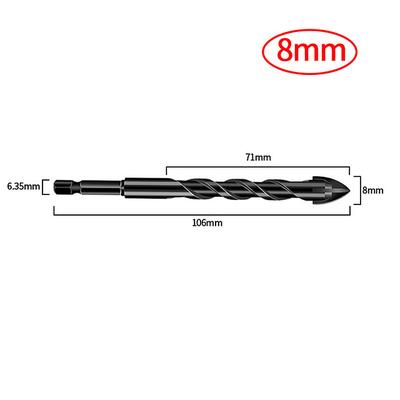 3-12mm Cross Hex Tile Drill Bits Universal Drill Kits For Wall Concrete Glass Ceramic Hole Opener Metal Triangle Drill Bits Set