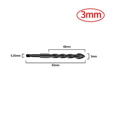 3-12mm Cross Hex Tile Drill Bits Universal Drill Kits For Wall Concrete Glass Ceramic Hole Opener Metal Triangle Drill Bits Set
