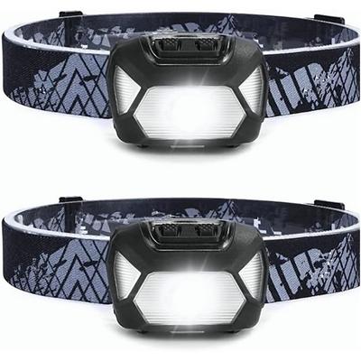 HeadLamp, Super Bright LED Head lamp with 6 Lighting Modes, Waterproof, Battery Powered LED Lightweight Headlight for Cycling Running Camping for Kids Adults