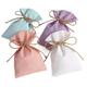 Hessian Bags,Little Gift Bags 50Pcs Drawstring Cotton Burlap Bag Jute Gift Bags Multi Size Jewelry Packaging Wedding Bags Small Candy Bag Can Custom Logo(Mixed Color,1 count (Pack of 1))
