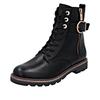 Schnürstiefelette REMONTE, Damen, Gr. 44, schwarz, Leder, Lederimitat, modisch, Schuhe, Schnürboots, Casual-Stiefelette, Blockabsatz, mit großer Zierschließe