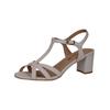 High-Heel-Sandalette CAPRICE "Caprice Sandalen Nappaleder", Damen, Gr. 39, weiß, Nappaleder, elegant, Schuhe