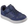 Sneaker SKECHERS "QUICK STREET", Kinder, Gr. 34, blau (navy), Textil, Lederimitat, casual, Schuhe, Retro Sneaker mit Klettverschluss, Größenschablone zum Download