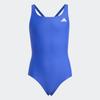Badeanzug ADIDAS PERFORMANCE "ESS VBCK SUIT Y", Mädchen, Gr. 170, N-Gr, blau (semi lucid blau), Obermaterial: 78% Polyamid, 22% Elasthan, sportlich, Badeanzüge