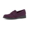 Loafer GABOR, Damen, Gr. 39, lila (beere), Veloursleder, unifarben, modisch, Schuhe, Blockabsatz, Sipper, Businessschuh mit Schucksteinen am Sohlenrand