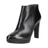 High-Heel-Stiefelette NERO GIARDINI "Nero Giardini Stiefelette Leder", Damen, Gr. 39, schwarz, Leder, elegant, Schuhe