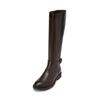 Stiefel MARC O'POLO "aus edlem Schafleder", Damen, Gr. 41, braun (schwarz braun), Obermaterial: 100% Leder (Schaf), Schuhe