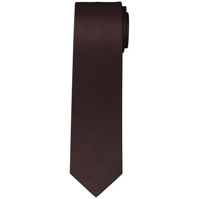 Krawatte OLYMP "Seidenkrawatte", Damen, rot (bordeaux), Obermaterial: 100% Seide, casual, Krawatten, mit dezenter Struktur Image