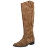 Bikerboots GABOR "Gabor Stiefel Veloursleder", Damen, Gr. 40,5, whisky, Veloursleder, casual, Schuhe