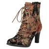 High-Heel-Stiefelette LAURA VITA "LAURA VITA Stiefelette Veloursleder/Textil", Damen, Gr. 37, braun (bronze), Veloursleder, Textil, casual, Schuhe