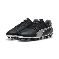 Fußballschuh PUMA "KING MATCH FG/AG Fußballschuhe Jugendliche", Kinder, Gr. 38.5, schwarz, weiß cool schwarz gray, Obermaterial: Synthetik, Textil; Futter: Textil; Innensohle: Textil; Laufsohle: Synthetik, Schuhe
