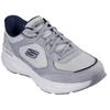 Slip-On Sneaker SKECHERS "EDGERIDE-ERLON", Herren, Gr. 44, grau (grau, navy), Textil, Lederimitat, Veloursleder, sportlich, Schuhe, Trainingsschuh, Trekkingschuh mit Relaxed Fit Passform
