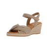 Keilsandalette GABOR COMFORT "Gabor Comfort Sandalen Veloursleder", Damen, Gr. 37, beige, Veloursleder, casual, Schuhe