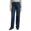 Weite Jeans TOM TAILOR, Damen, Gr. 33, Länge 32, blau (used mid stone blau denim), Denim/Jeans, Obermaterial: 93% Baumwolle, 6% Elastomultiester, 1% Elasthan. Futter: 65% Baumwolle, 35% Polyester, unifarben, casual, weit knöchellang, Jeans, im...