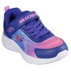 Sneaker SKECHERS "BOUNDER", Kinder, Gr. 33, bunt (navy, multi), Lederimitat, kontrastfarbene Details, casual, Schuhe, Freizeitschuh, wasserabweisend, Größenschablone zum Download