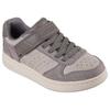 Sneaker SKECHERS "QUICK STREET", Kinder, Gr. 27, grau (taupe), Textil, Lederimitat, casual, Schuhe, Retro Sneaker mit Klettverschluss, Größenschablone zum Download