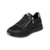 Sneaker REMONTE "Remonte Sneaker Lederimitat", Damen, Gr. 42, gold (schwarz, gold), Lederimitat, casual, Schuhe