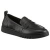 Slipper JOSEF SEIBEL "Jessie 03", Damen, Gr. 37, schwarz, Leder, unifarben, elegant, Schuhe, Mokassin, Schlupfschuh, Komfortschuh mit Plateausohle in Weite H