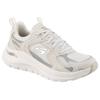 Sneaker SKECHERS "ARCH FIT 2.0", Damen, Gr. 42, grau (natur, hellgrau), Lederimitat, Mesh, sportlich, Schuhe, Chunky Sneaker, Schnürschuh mit Plateau Sohle