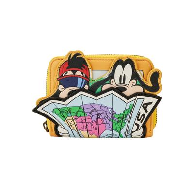 Women's Loungefly x Disney Goofy Movie Road Trip Zip Around Wallet by Loungefly in Red (Size ONE SIZE)