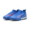 Fußballschuh PUMA "ULTRA 6 MATCH TT Mid Fußballschuhe Jugendliche", Kinder, Gr. 34, ultra blau weiß glowing rot, Obermaterial: Synthetik, Textil; Futter: Synthetik, Textil; Innensohle: Textil; Laufsohle: Gummi, Schuhe