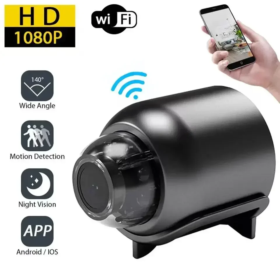 HD 1080P Mini-WiFi-Kamera für Zuhause, X5, Nachtsicht, Fernüberwachung für Kinder, Haustiere, Sicherheit, ideales Geschenk, intelligente Sicherheitsüberwachung Image