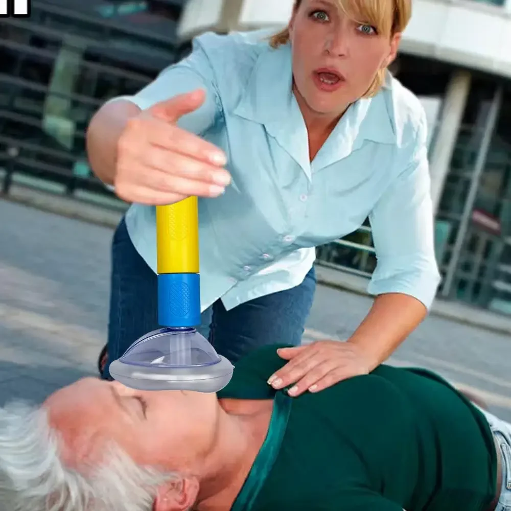 Anti-Erstickungsgerät, lebensrettende Saugkraft, Notfall-Anti-Sphhyxie-CPR-Trainingsmaske, Erste-Hilfe-Set für Erwachsene und Kinder, Heimbettung Image