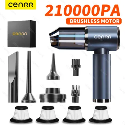Cenrr 210000pa Auto Staubsauger tragbarer Staubsauger Mini leistungs starke drahtlose Handrei niger für Gebläse Haushalts geräte Image