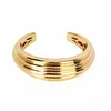 Varole große leere hohle Armband für Frauen minimalist ische Manschette Armreifen 18 Karat vergoldet Modeschmuck Geschenke Pulse ras Mujer