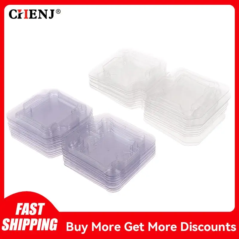 10 Stück CPU-Box CPU-Kunststoff-Schutzhülle CPU-Clamshell-Tray-Case-Container 1 Stück CPU-Case-Halter Tray-Box Kunststoffs chutz Image