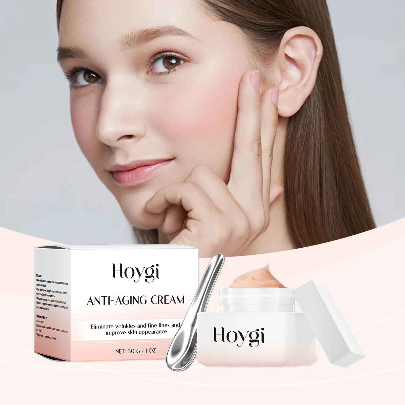 HOYGI Anti-Aging-Creme für das Gesicht, straffendes Lifting, Falten reduzieren, verblassen feine Linien, aufhellende Mattheit, feuchtigkeitsspendende Gesichtspflege Image