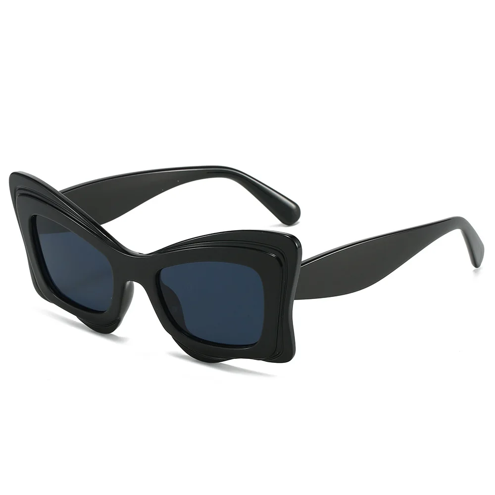 Cat-Eye-Sonnenbrille mit Schmetterlingsrahmen, große, übergroße Party-Sonnenbrille für Damen, Hip Hop, trendig, für Reisen, modisch, inspiriert