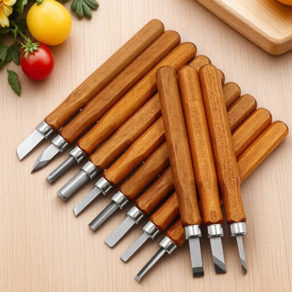 STONEGO Holzschnitzerei Meißel Werkzeuge Set Holzbearbeitung Gravur Olivenmesser Handwerk Schnitzwerkzeug Kit Image
