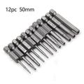 50-75-100mm hollow plum blossom allungato s2 batch testa esagonale gambo cacciavite bit set di cacciaviti