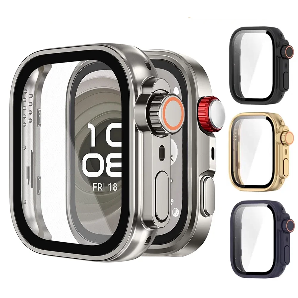 Custodia per Huawei Watch Fit 4 Pro Protezione schermo in vetro temperato Telaio paraurti per PC Cambia in Ultra Cover per Huawei Watch Fit 4