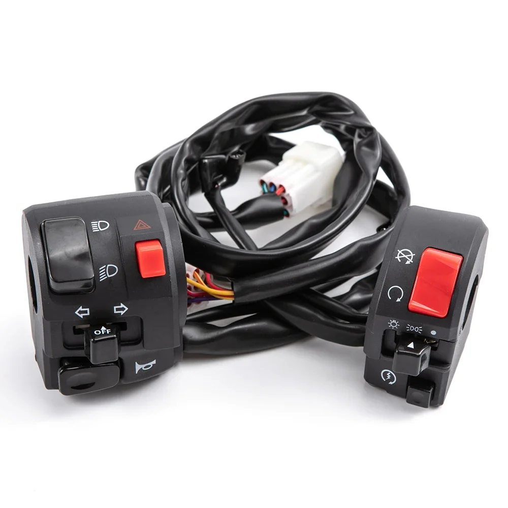 7/8 "22mm Interruttori manubrio moto Pulsante clacson moto Indicatore di direzione Fendinebbia elettrico Interruttore controller maniglia di avvio