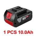 GSR BAT618 BAT610 per Bosch Professional 18V 6.0AH Batteria agli ioni di litio di ricambio con LED per caricabatterie rapido Bosch 14,4V-18V