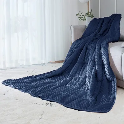 ALANSMA Reversible Weighted Blanket for All Season, Luxury Velvet, Warm and Cool, Adult 10Lb Weighted Blanket, Enjoy Sleeping An