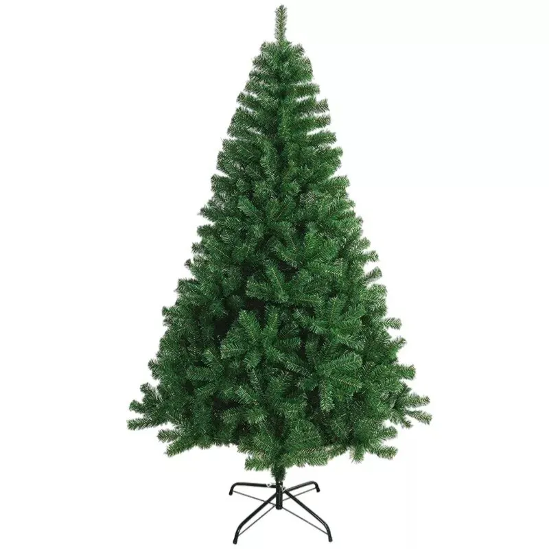 Albero di Natale artificiale. Albero di Natale artificiale economico, albero con foglie in PVC, albero di Natale verde, 60 cm, 90 cm, 120 cm, 150 cm, 180 cm, 210 cm. Decorazione economica per casa,