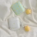 Custodia per auricolari con motivo a griglia con blocco colore di piccola nicchia per Apple Airpods1 2 3 pro2 Cover per cuffie Bluetooth senza fili