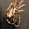 [Sll] Personalized creative square leopard print beaded long messenger lanyard chain mobile phone case bag ccd universal pendan