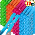 72/24pcs Mollette per il lavaggio della linea Forte presa di lavaggio Mollette per bucato Clip per vestiti in plastica Mollette per bucato Supporto antivento