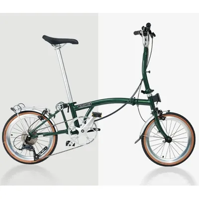 CRANSTON R9 16inch Tri-folding Bike 9speed High Quality Steel Frame Light Weight M bar 9S Mini Foldable Bicycle Folding Bike