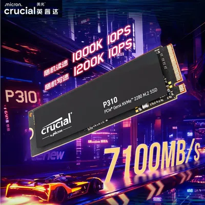 Crucial P310 500GB 1TB 2TB 2280 PCIe Gen4 3D NAND NVMe M.2 SSD – Up to 7,100 MB/s ,Internal Solid State Drive (PC)