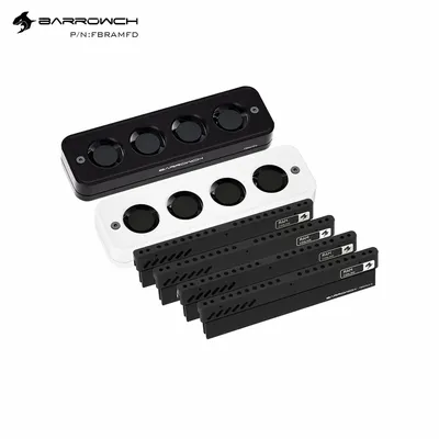 Barrowch 4PCS DDR5 RAM Radiator Fan Air Cooled Heat Radiation For PC Computer DDR5 DDR4 Memory Cooling