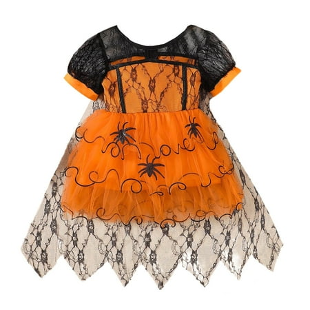 FDDMis Black Dress for Teens Classy Wedding Guest Dresses Burnt Orange Dress Girls White Dress Teen Gift Under 25 Baby Gifts Teen Girl Trendy Clothes Orange 4-5 Years