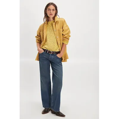 We The Free Madison City Denim Jacket at Free People in Fall Leaf, Size: Small