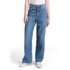 Weite Jeans TOM TAILOR DENIM "LINOU", Damen, Gr. XXL (44), Länge 30, blau (used mid stone blau denim), Denim/Jeans, Obermaterial: 43% Polyester, 33% Baumwolle, 22% Lyocell, 2% Elasthan, unifarben, modisch, weit knöchellang, Jeans, im Five-Pocket Style